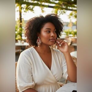 Bohemian Rhinestone Red and Clear These statement pieces ofte Drop Earrings